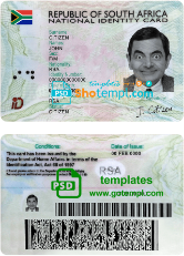 South Africa ID Fake Template In PSD Format Fully Editable