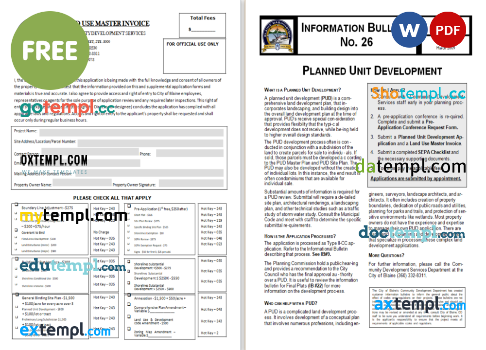 free landscaping invoice fake template in Word and PDF format version